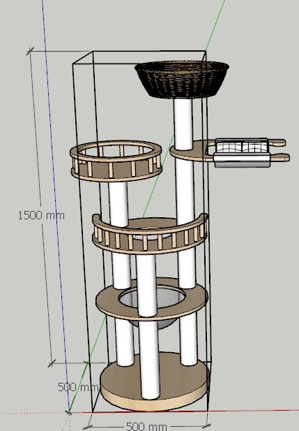 Modern Wood Cat Tree for Large Cats,Luxury Rattan Oak Cat Trees Towersļ¼Rattan Cat Tree with Capsule &Hammockļ¼3 Weaving Cat Nests & Washable, Sisal Scratching Posts, for Indoor Cats, (Large 02)