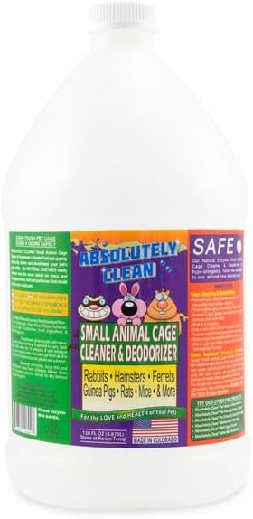 Amazing Small Animal Cage Cleaner, Just Spray/Wipe, Easily Removes Messes & Odors - Hamster Cages, Mice, Rat Cage, Guinea Pig Cage, Rabbit Cage, Ferret Cage, Dog Cage - USA Made