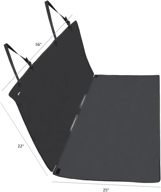 Amazon Basics Waterproof Car Back Bench Seat Cover Protector for Dog - 56 x 47 inch, Black