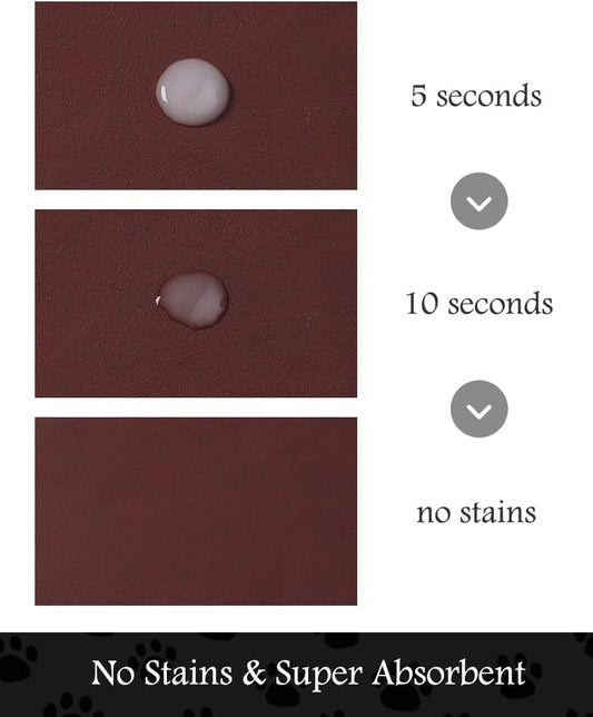 Pet Feeding Mat-Absorbent Dog Mat for Food and Water Bowl-No Stains Quick Dry Water Dispenser Mat-Dog Accessories Pet Supplies-Bowl for Messy Drinkers(RED,23"x34"