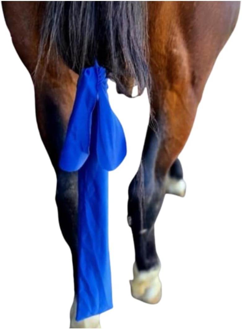 Ranch Hand Premium Tail Bag – Horse Tail Bag Made from Durable Stretchable – Gentle on Hair and Free from Damage – Horse Tail Protection Bag for Grooming – 24 Inches - Light Blue
