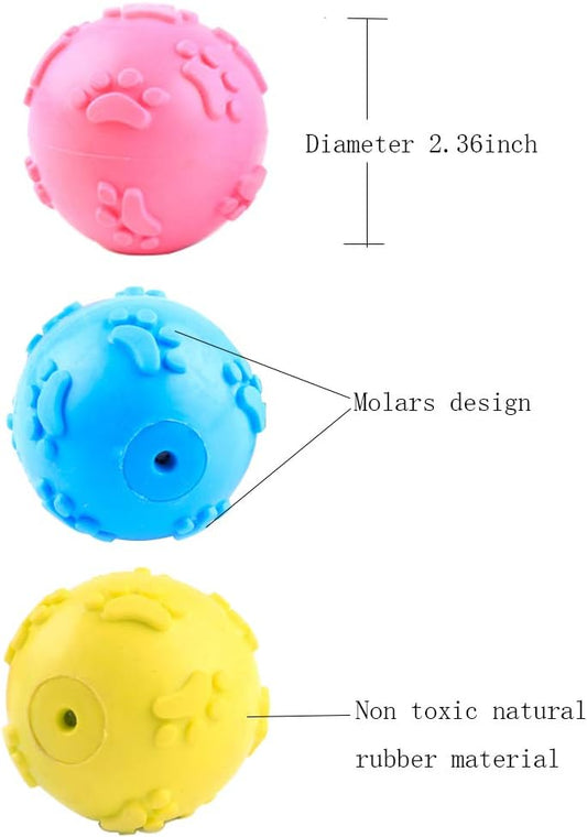 Dog Toys ,Dog Balls for Small Medium Large Dogs Squeaky Toy Balls 3 Pcs