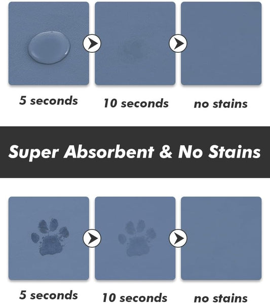 Absorbent Dog Food Mat-Dog Cat Mat for Food and Water Bowl, Quick Dry Pet Food Mat, No Stains Pet Feeding Pad, Cat Accessories Pet Supplies Mat for Messy Drinkers