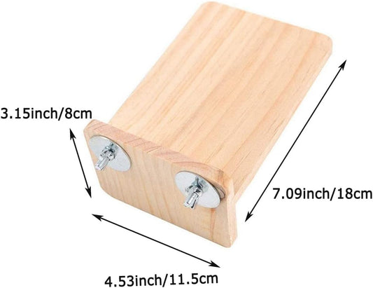 Litewoo Bird Perch Corner Platform Stand Shelf for Birds Budgie Parakeet Cockatiel Conure Cockatoo(Springboard)