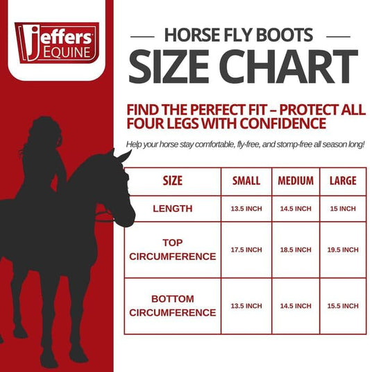 Jeffers Romper Stomper Fly Boots for Horses - Grey, Large β Breathable Mesh Leg Wraps for Insect Protection, Stable Accessories for Summer Turnout, Ride Gear, Horse Hoof & Leg Care - 4 Pack