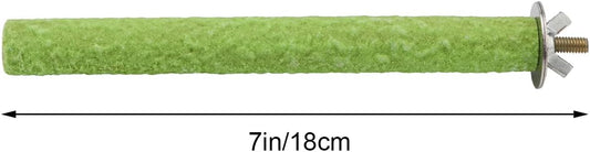 Hypeety Bird Cage Perch Stand Wooden Paw Grinding Toy Chew Toys for Bird Parrot Macaw African Greys Budgies Parakeet Cockatiels Conure Lovebird Cage Hanging Accessories Random Color (7in / 18cm)