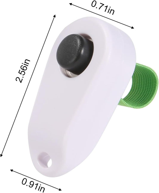 BARKIE Dog Training Clicker with Finger Ring 2 Pack, Puppy Essentials for Behavior Training, Portable Pet Supplies for Dog Walking Accessories(Black & White)