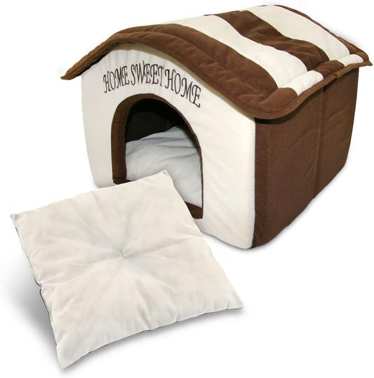 Best Pet Supplies Portable Indoor Pet House β Perfect for Cats & Small Dogs, Easy To Assemble β Cream