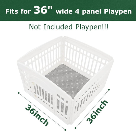 PJYuCien Washable Dog Playpen Mat, 36”x 36”, Leak-Proof Reusable Puppy Pee Pads, Non-Slip Pee Mat for Whelping Pads, Crate, Potty Training, Puppy Playpen (Note: Mat Only, Playpen Not Included)
