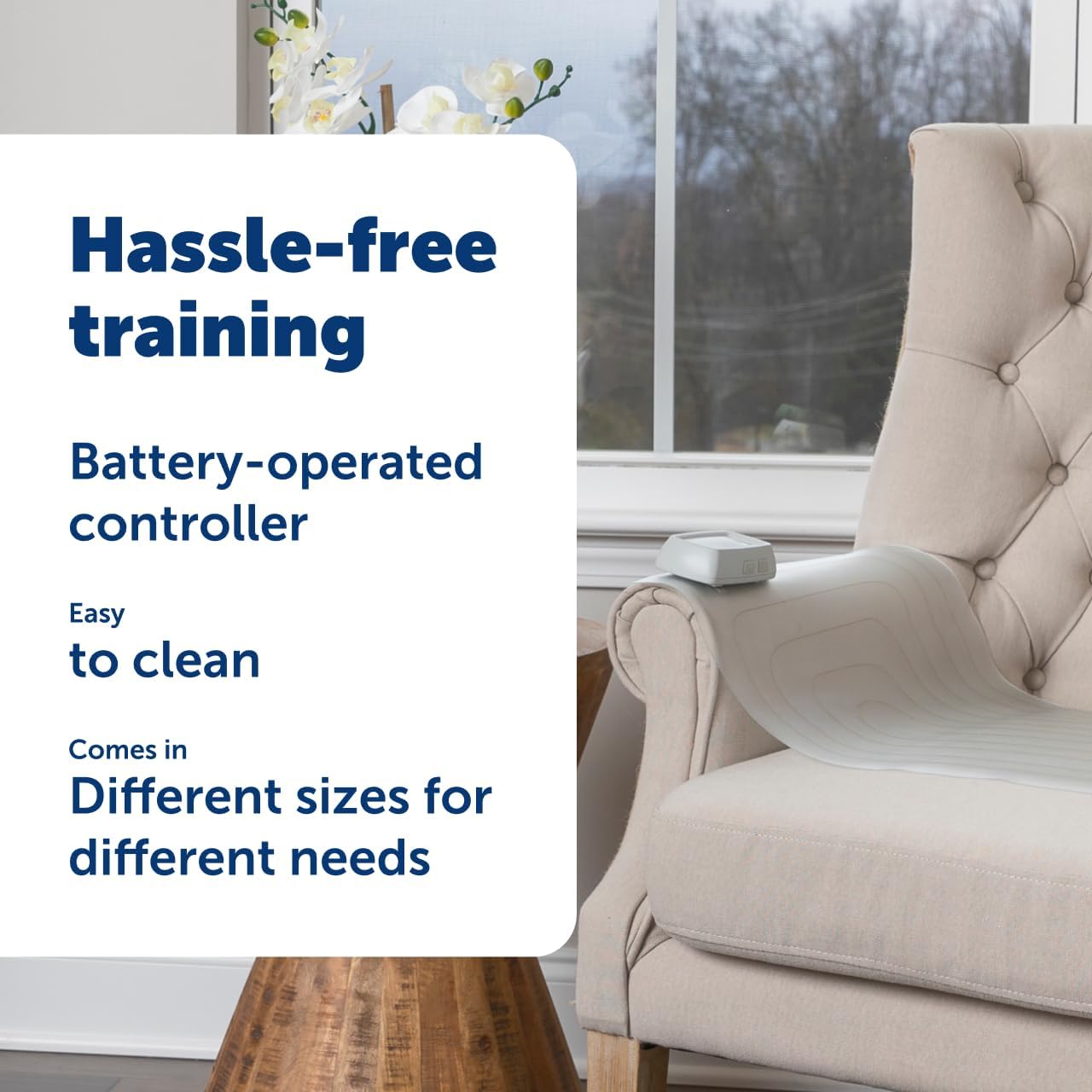 PetSafe ScatMat Indoor Pet Training Mats - Helps Prevent Furniture Climbing - Adjustable Correction Mat - Touch-Activated Design - LCD Pet Mat Controller - Battery Operated - Medium, 30" x 16"