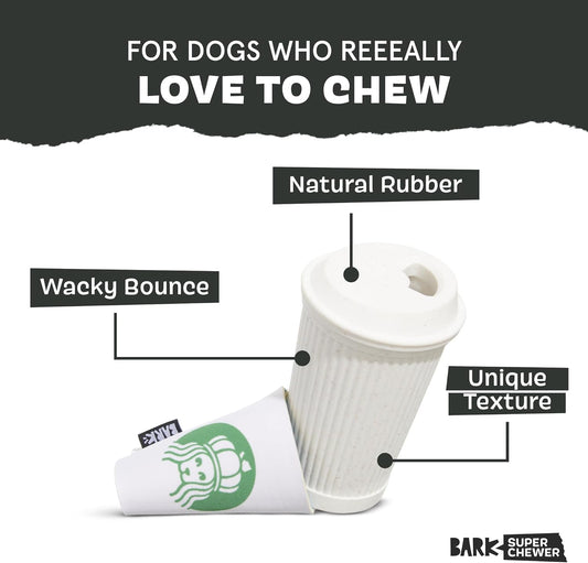 Barkbox Pupkin Spice Latte Plush Dog Toy β Plush Dog Toys β Puppy and Pet Toys for Medium to Large Dogs