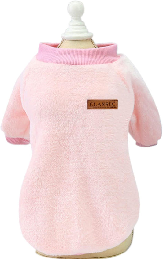 Jecikelon Pet Dog Clothes Dog Sweater Soft Thickening Warm Pup Dogs Shirt Winter Puppy Sweater for Dogs (Z01-Pink, XX-Small)