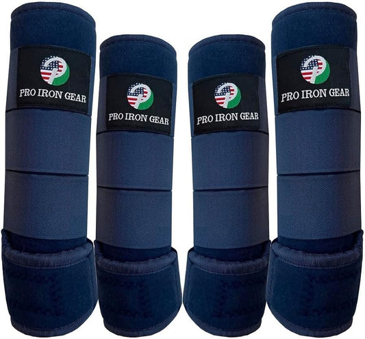 Horse Medicine Brushing Boots Leg Wraps Protection Gear Set of 2 and Set of 4 in 14 Colors