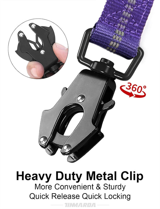 Heavy Duty Dog Leash, 4-6FT Shock Absorbing Dog Leashes with Traffic Handle and Comfortable Padded Handles, Advanced Easy Metal Clip, No Pull Reflective Leash for Medium Large Dogs That Pull (Blue)