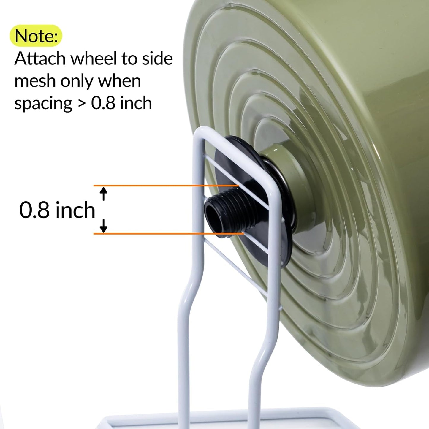 8.4" Silent Hamster Wheel, Non-Slip Track, Exercise, Release Stress, Relieve Anxiety, Adjustable Height Stand, for Syrian Dwarf Hamster, Gerbil, Mice, Other Small Medium Sized Pets, Green