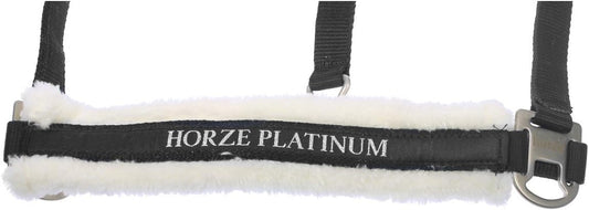 HORZE Howard Soft Fleece Padded Adjustable Polyester Horse Halter - Black - Horse