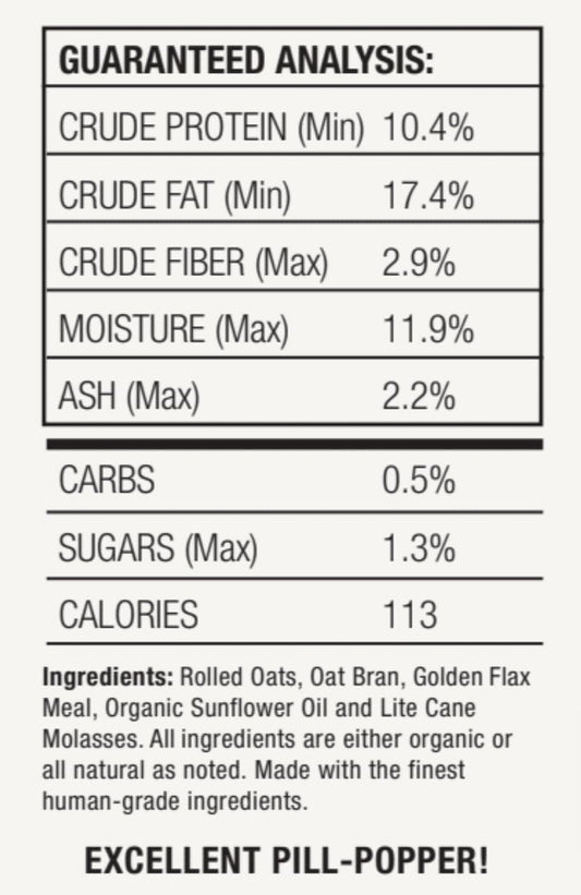 Horse Treats, Original Flavor, A Softer Cookie/Pill Popper Made w/Lite Molasses, Low Carb/Sugar, Wheat, Corn, Soy & Alfalfa Free. All Natural Ingredients, 2.5 lb