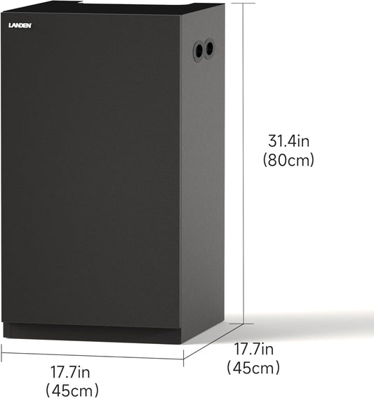 Landen Aquarium Wooden Stand and Cabinet for up to 20 Gal Tank, Fish Reptile Sea Salt Water Tank Stand, Nano Foam Leveling Mat Included, W17.7xD17.7xH31.49 in,Wooden Matte Black Painted(Stand Only)