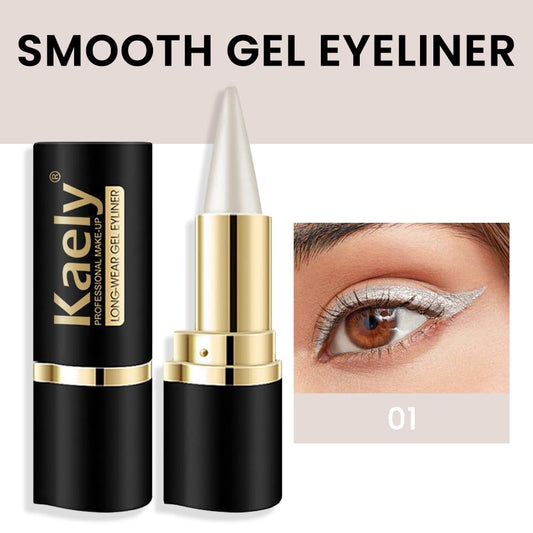 evpct 1Pcs Silver Gel Eyeliner Pencil Eye Black Face Paint Stick Makeup Set Waterproof Matte Cream Crayon Eyeliner Pencil Set Cat Eye Liners Eyeshadow Guide delineador de ojos contra el agua