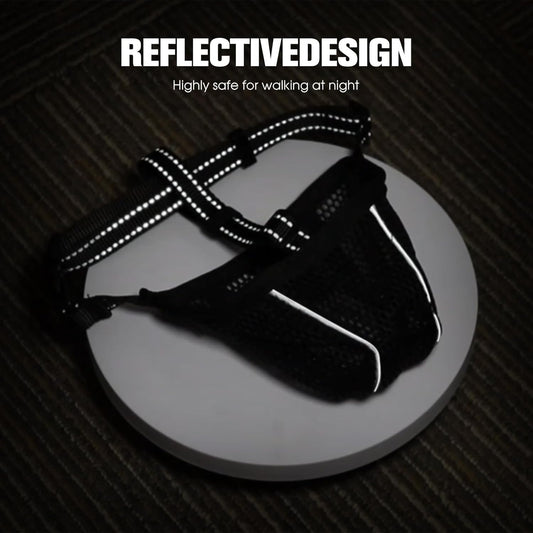 Dog Muzzle, Mesh Soft Muzzle for Small Medium Large Sized Dogs, Breathable Adjustable Puppy Muzzles for Scavenging Biting Licking and Chewing, Allows Panting and Drinking (Reflective Mesh, M)