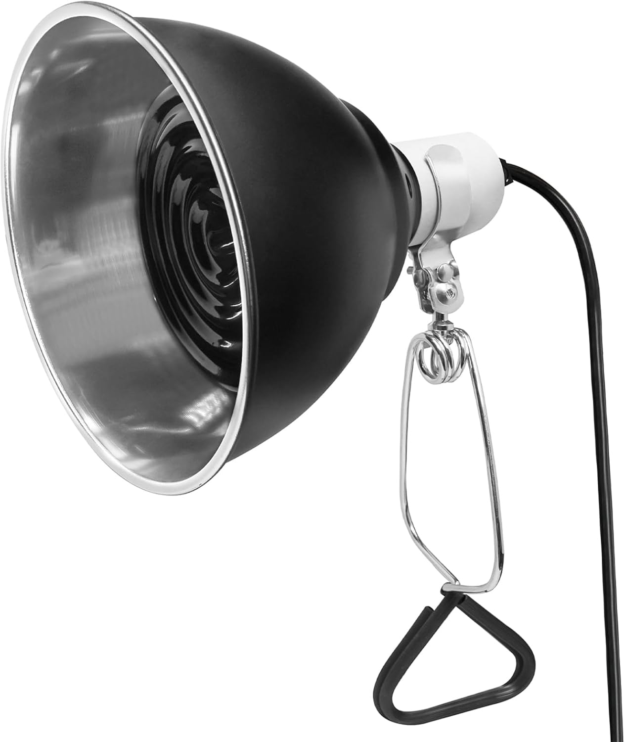 Large Caliber Reptile Lamp Cover Dome Supports Up to 250W, Diameter 7.0 Inch Heat Lamp/Light Fixture Dome Fit for E26 UVA/UVB Basking Bulbs, Perfectly Fit 250 watts Ceramic Heat Lamp