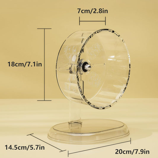 Silent Hamster Wheel β 7 Inch Syrian Hamster Running Wheel, Anti-Skid & Height Adjustable, Easy to Clean (7.1inch)