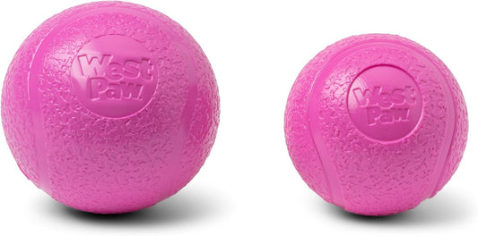WEST PAW Boundr Ball Dog Fetch Toy β Bouncing Toys for Dogs, Fetch, Catch, Chewing, Play β Floatable, Recyclable Balls β Large Hot Pink