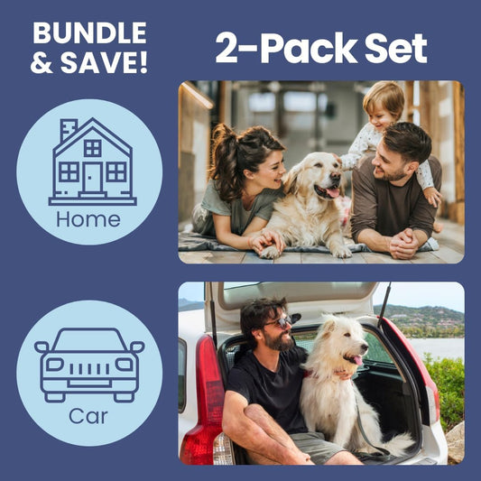 Dog First Aid Kit 2-Pack β Vet-Approved Pet First Aid Supplies for Dogs & Cats in Emergencies β Pet First Aid Guide, Tick Remover, Slip Leash & Medical Essentials for Home, Camping, Car, Travel