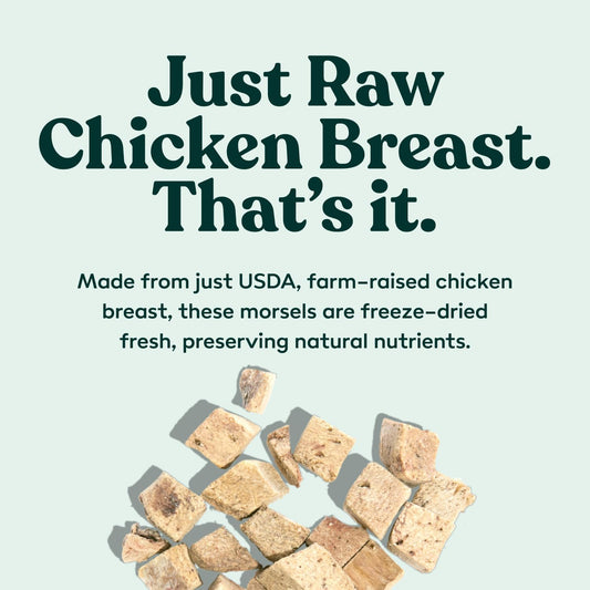Little Hunter Freeze Dried Dog Treats - Chicken Breast - Raw Single Ingredient Chicken Breast Dog Treats for Snacks, Training, Dog Food Toppers - All Natural, Healthy Dog & Puppy Treats, 2 oz