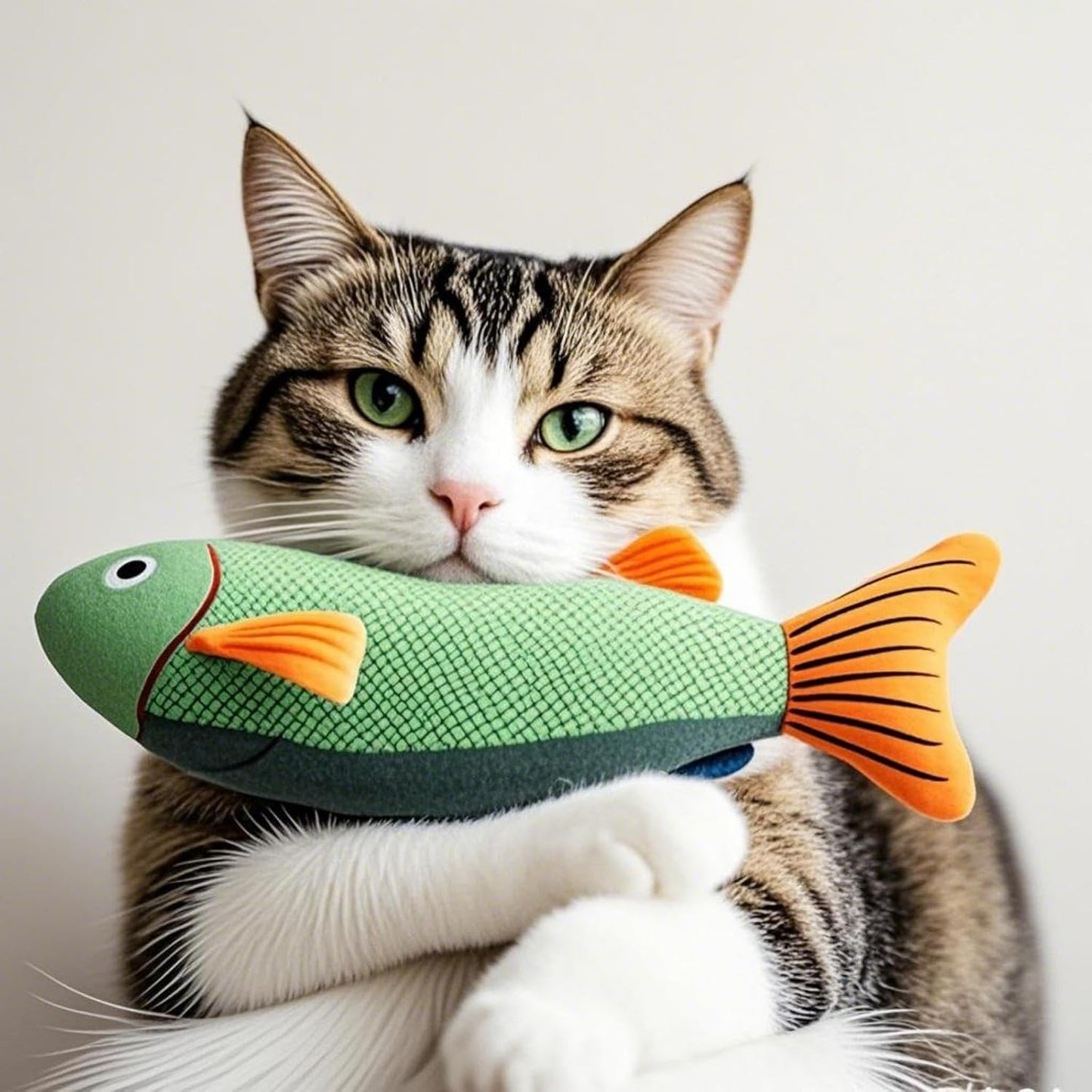 Cat Toys for Bored Indoor Adult Cats - Catnip Toys for Mental Stimulation, Interactive & Durable Kicker Toys for Solo Play, Best for Lazy or Senior Cats(Green