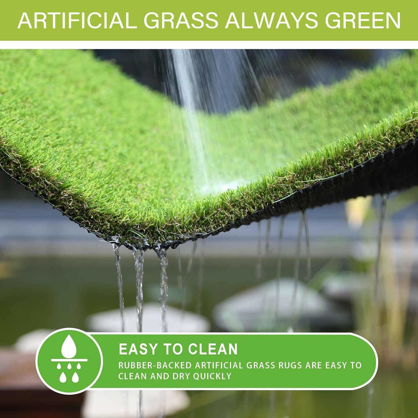 Dog Grass Pads 6.5 x 10 FT Artificial Grass Pee Pads for Dogs Potty Fake Grass Rug Turf Mat for Dogs Training Indoor Outdoor Garden Lawn Artificial Grass Rug