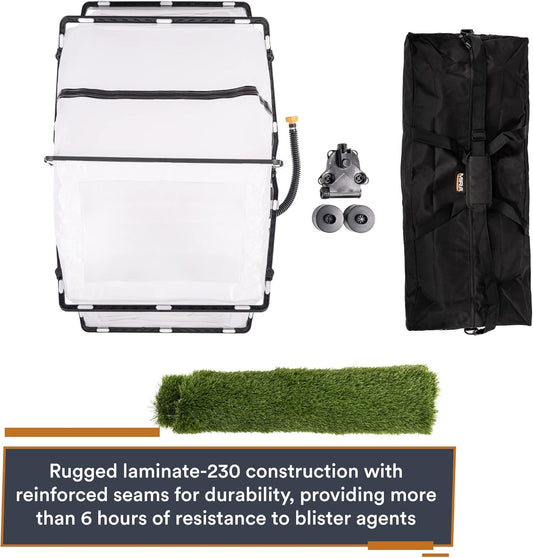 MIRA Safety FirstBreed Collapsible CBRN Animal Ark Dog Gas Mask | Military-Grade Enclosure and Protection for Dogs & Cats (Standard Kit (No MB-90 PAPR or Filters))