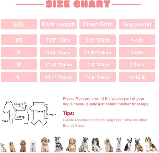 Dog Pajamas Small Sized Dogs Stretchable Summer Dog Clothes Pjs 4 Legs Girl Boy Cute Soft Puppy Outfits Doggie Cat Jammies Jumpsuit Sleeper for Pet, Pink Cow, M
