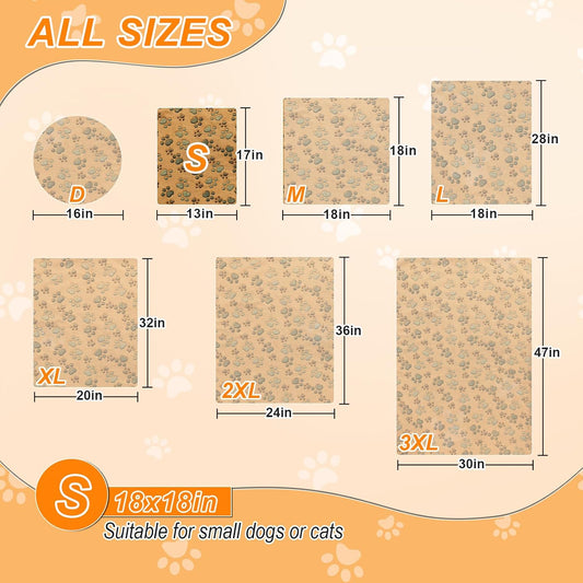 Cat Heating Pad, 17×13 In Heated Cat Bed With Intelligent Constant Temperature Switch, PVC Waterproof With Metal Protective Tube Puppy Whelping Supplies, Comes With a Plush Cotton Sleeve-Apricot