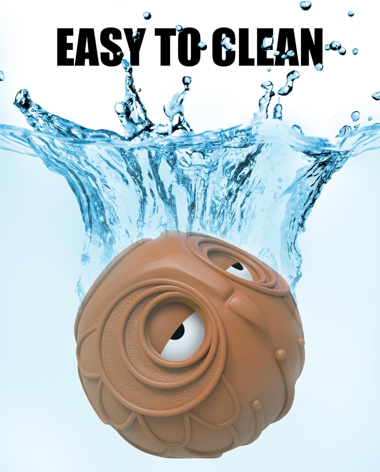 Giggle Ball for Dogs Owl Dog Toys for Aggressive Chewers Medium Large Dogs Fun Gift for Dog Natural Rubber Herding Ball for Dogs Cute Owl Hoot Brown New