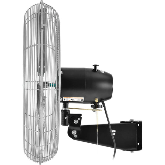 Global Industrial Deluxe Oscillating Wall Mount Fan, 24" Diameter, 1/2HP, 8,650CFM