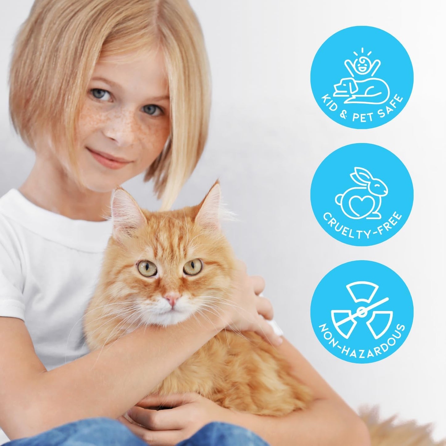 Cat Deodorizer Jar (16 Oz, Pack of 3) Fresh Scent - Air Freshener for Pet Smells from Litter Box - Odor Removing Litterbox Gel In A Jar - Odor Eliminator to Freshen Air