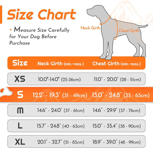 Eagloo Dog Harness Small Sized Dog, No Pull Service Vest with Reflective Strips and Control Handle, Adjustable and Comfortable for Easy Walking, No Choke Pet Harness with 2 Metal Rings, Orange, S