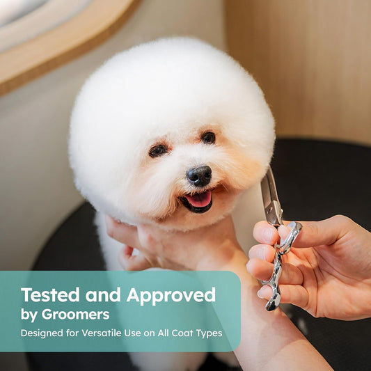 8” Dog Grooming Chunker Scissors – VG10 Japanese Steel Professional Pet Shears for Cats & Dogs | Fast Hair Release Design | Lightweight, Ergonomic, Handcrafted | Thinning Rate 60-70% | K9 Shears