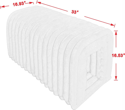 Storage Bench Pet Supplies Corduroy Bench Cat's nest to Hide for The Living Room, Entryway and Bedroom (Beige)