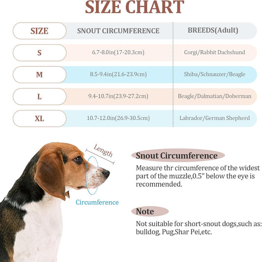 Dog Muzzle for Small Large Dogs - Soft Nylon Basket Muzzle with Adjustable Strap, Breathable Mesh Design Prevents Biting Chewing Licking Eating - Ideal for Training, Grooming & Vet Visits (Yellow, XL)