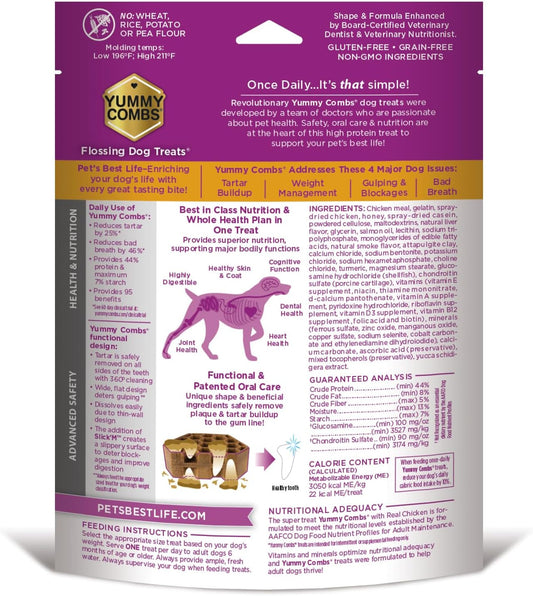 Dog Dental Treats – Vet VOHC Approved, Removes Tartar & Cleans Teeth – Yummy High Protein Chicken Treat for Extra Small Dogs (Mini Pack, 30 Count)