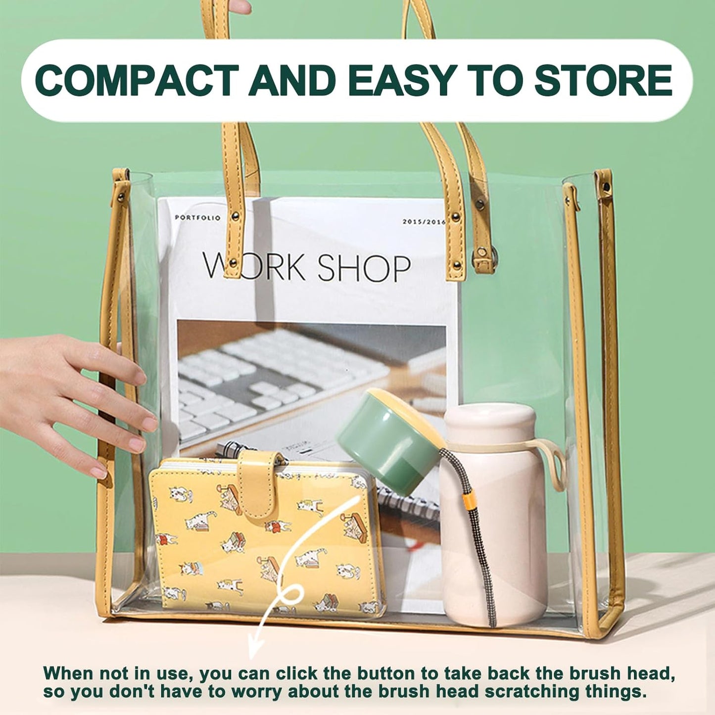 Self Cleaning Retractable Slicker Brush for Puppy and Cats, Grooming Tool with Hanging Rope, Fit for Yorkies, Pomeranians, Maltese, Shih Tzus, Toy Poodles and Maltipoos