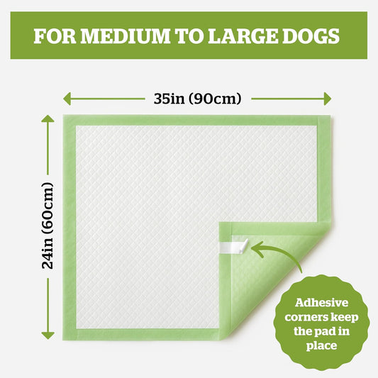 Pogi’s Potty Pads with Sticky Tabs – XL, Super Absorbent, Odor Blocking, 20-Count (24x35in)