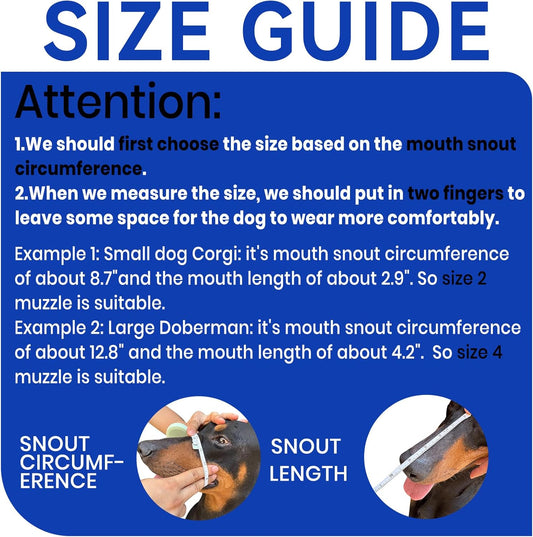 Dog Muzzle, Basket Muzzle for Small Medium Large Dogs, Anti-Biting and Chewing, Lightweight & Sturdy Cage Design, Allows Panting & Drinking, Ideal for Grooming & Training(Blue Size S)