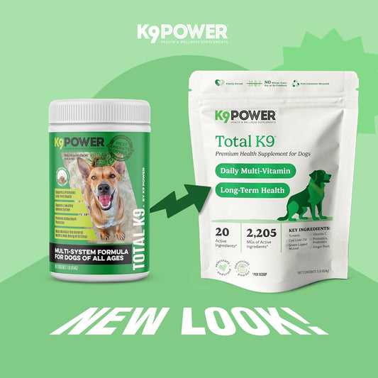 K9 Power Total K9 for Dogs 1lb - Supports Joint Health - Boosts Immune Function -Enhances Muscle Strength - Promotes a Healthy Coat