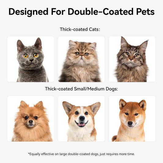 aumuca Undercoat Rake for Cats & Small/Medium Dogs – Deshedding Brush & Dematting Comb for Double-Coated Pets with Long or Short Hair, Matted Fur – Grooming Tool for Kitten, Puppy, Rabbit and Horse