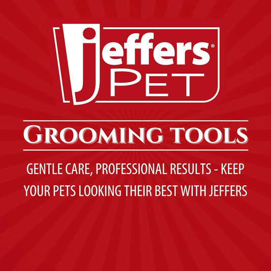 Jeffers Pet Soft Pin Universal Slicker Brush for Dogs & Cats β Soft, Flexible Bristles for Sensitive Skin, Curved Head for Better Coat Penetration, Non-Slip Grip β Black, Red - Small