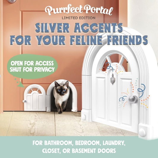 Meow ManorĀ® Cat Door Interior Door - No-Flap, Interior Cat Door for Cats Up to 20 lbs, Easy DIY Setup, Secured Installation in Minutes, No Training Neededā¦