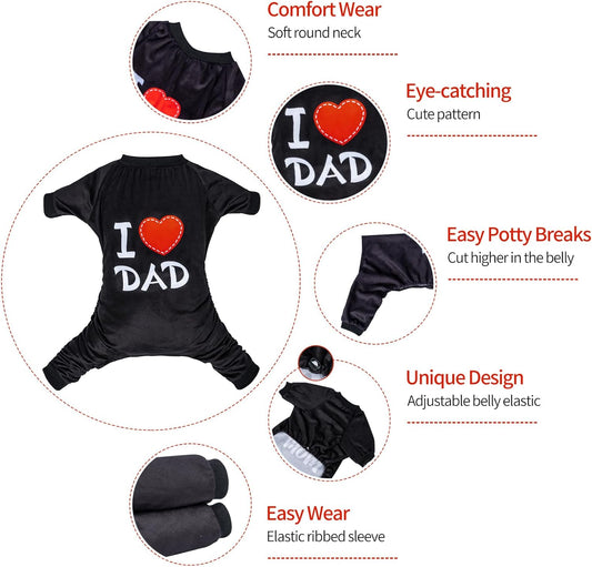 CuteBone Dog Halloween Pajamas Puppy Onesies Small Dogs Soft Pjs Coat Cat Apparel Comfy Pet Christmas Clothes Outfit Doggie Bodysuit P296M